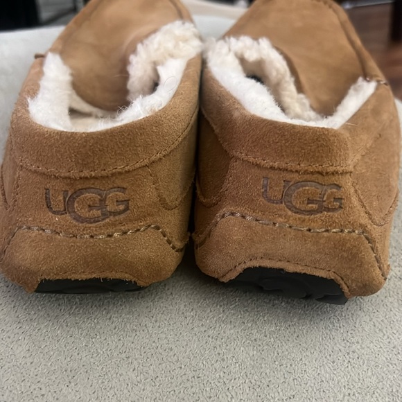 UGG Chestnut Brown Suede Shearling-Lined Slippers main image 5